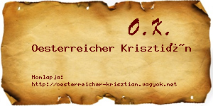Oesterreicher Krisztián névjegykártya